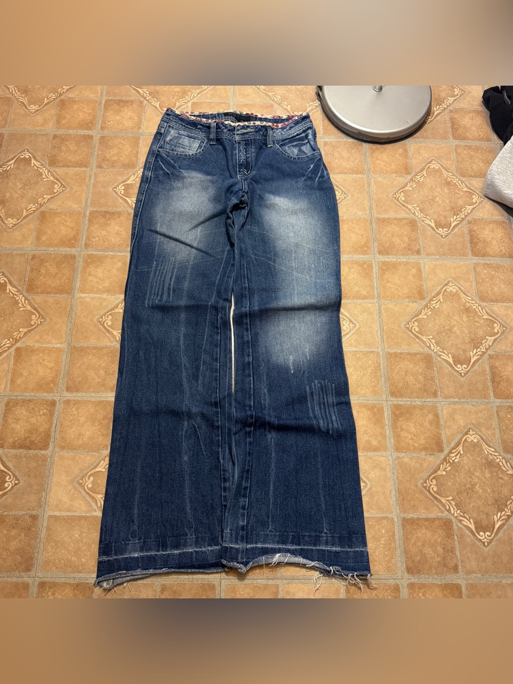 Vintage Marc Jacobs Y2K Embroidered Flare Jeans (Size 2) Floral Trim & Patchwork